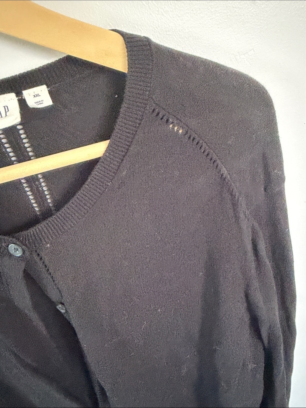 GAP Women’s Black Button-Up Cotton Cardigan size XXL - Picture 4 of 8